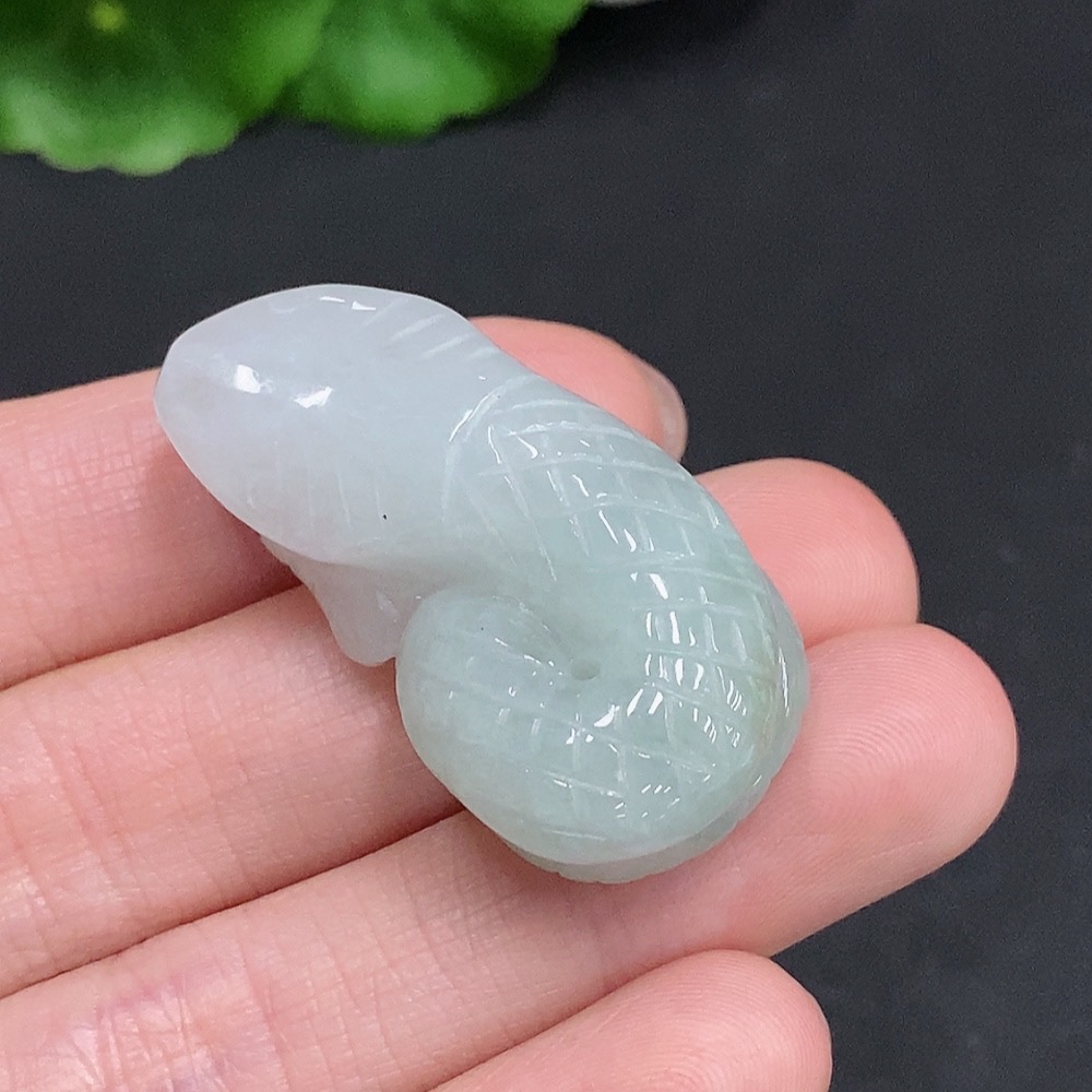 F35077925 Jadeite Flying Snake Pendant Total Weight About 17.7g