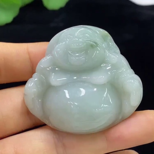 F34974655 Jadeite Buddha Pendant Total Weight Approx. 40.76g