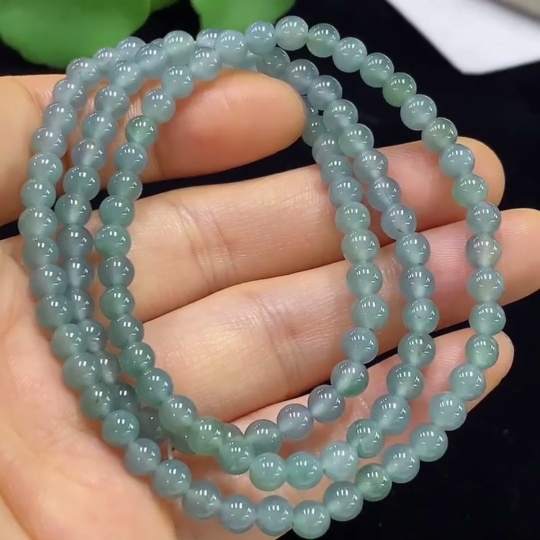 F34074816 Jadeite Bead Necklace Approx. 5mm Total Weight Approx. 23.16g