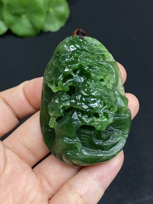 H31667798 Hetian Jade Pendant Landscape Total Weight (including rope) 46.1g