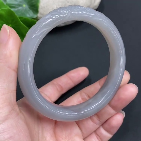 H13477976 Hetian Jade Carved Bracelet  Size 56.8  Total Weight Approx. 51.4g