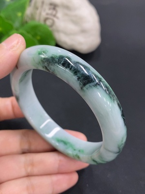 F30495882 Jadeite Round Bracelet Size 59.2 Total Weight Approx. 70.6g (with other mineral components)