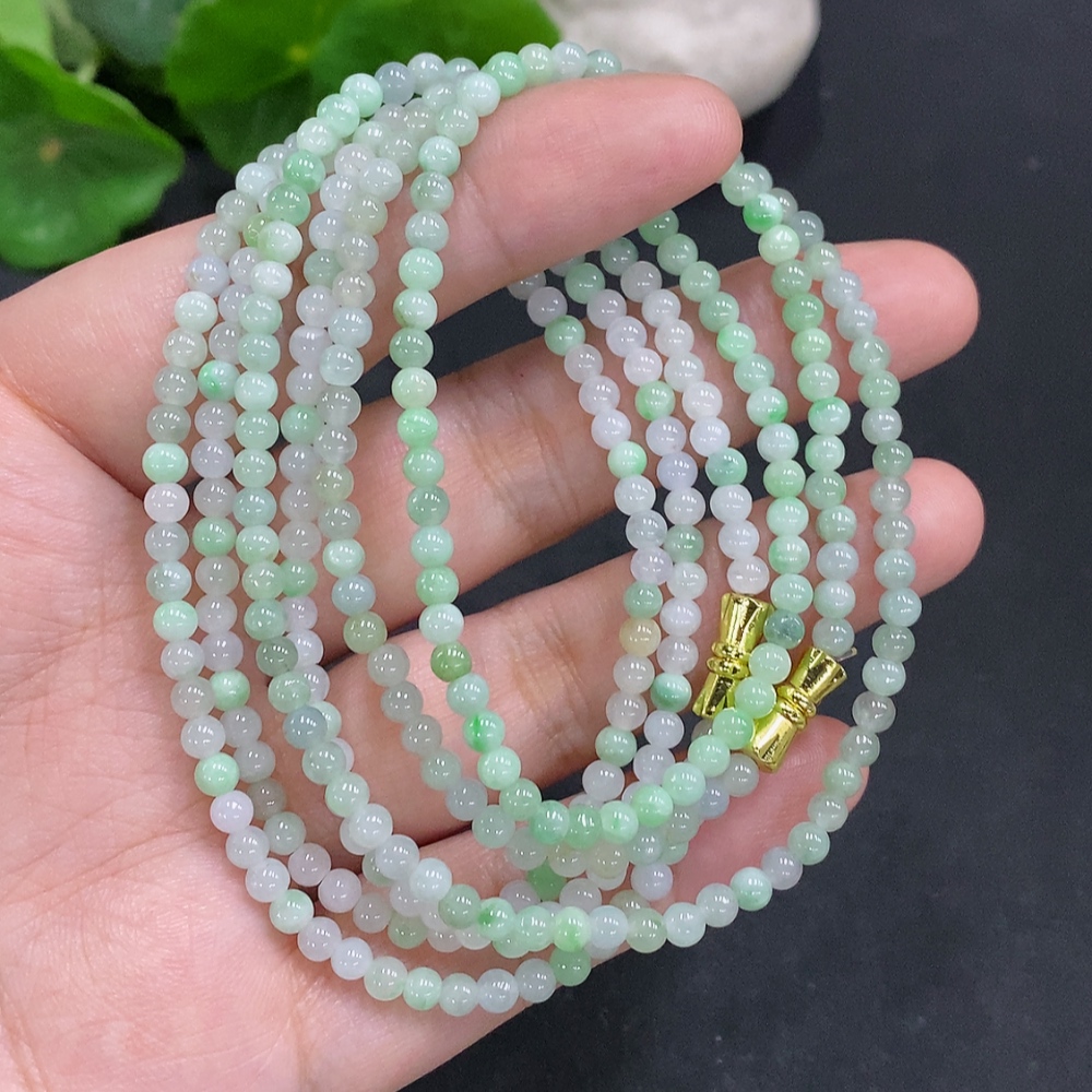 F34000267 Jadeite Bead Necklace Non-Gold Sell as a Lot
