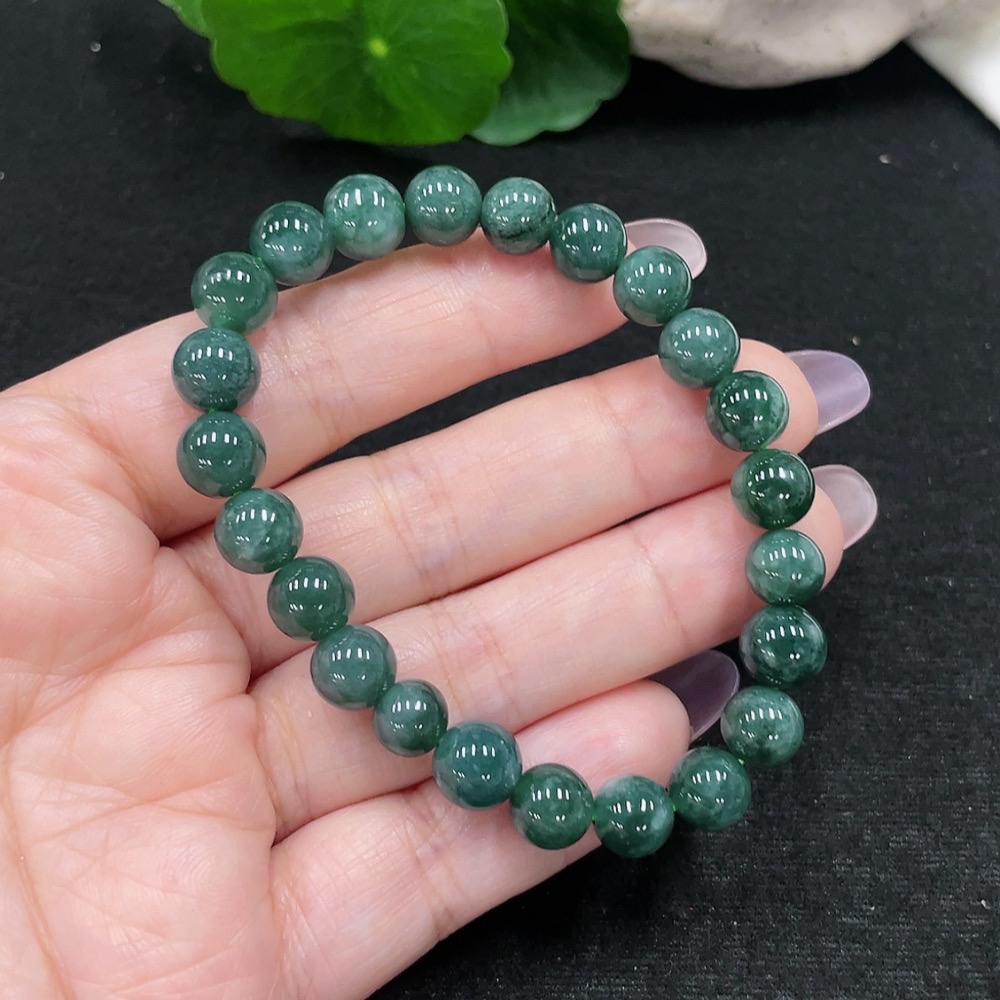 F34966372 Jadeite Bracelet Approx. 7.8mm Total Weight Approx. 19.1g