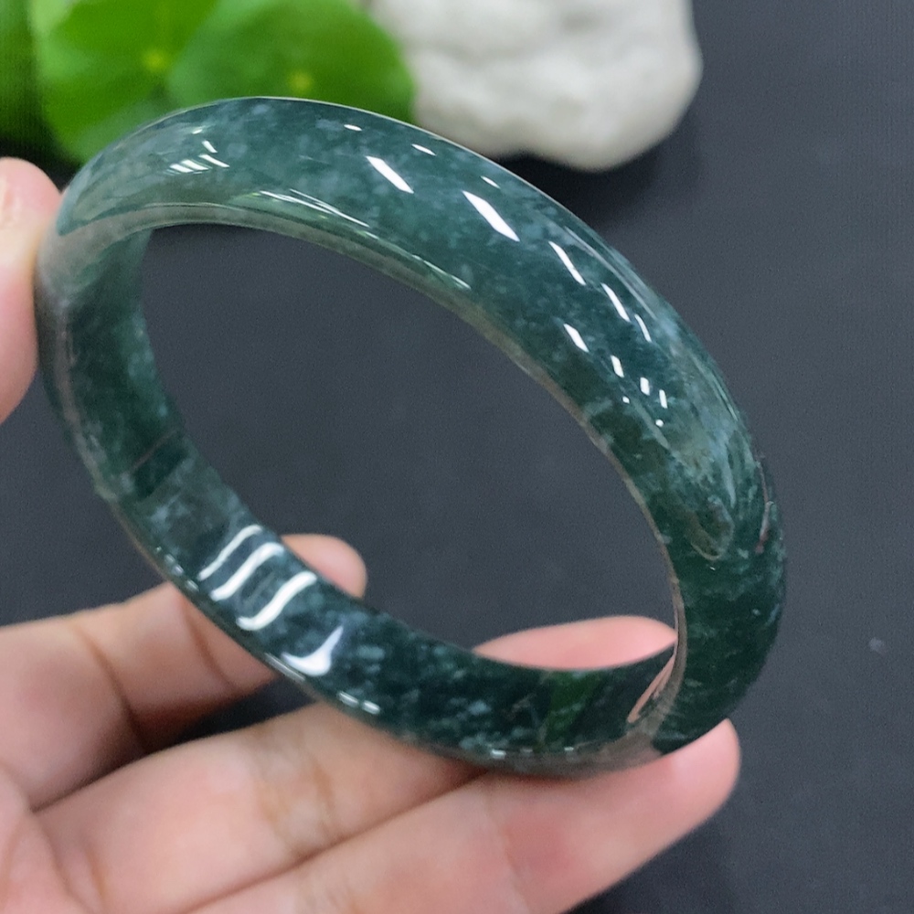 F33883316 Jadeite Round Bangle Size 58.9 Total Weight Approx. 41.7g