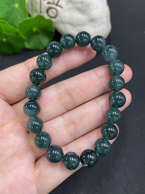 F34050768 Jadeite Bead Necklace Approx. 8.7mm Total Weight About 26g