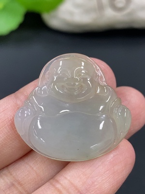 F42973851 翡翠佛公挂件 货品总重约5.13g