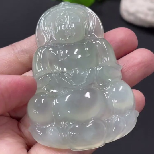 F32820456 Jadeite Guanyin Pendant, Total Weight Approx. 41.05g