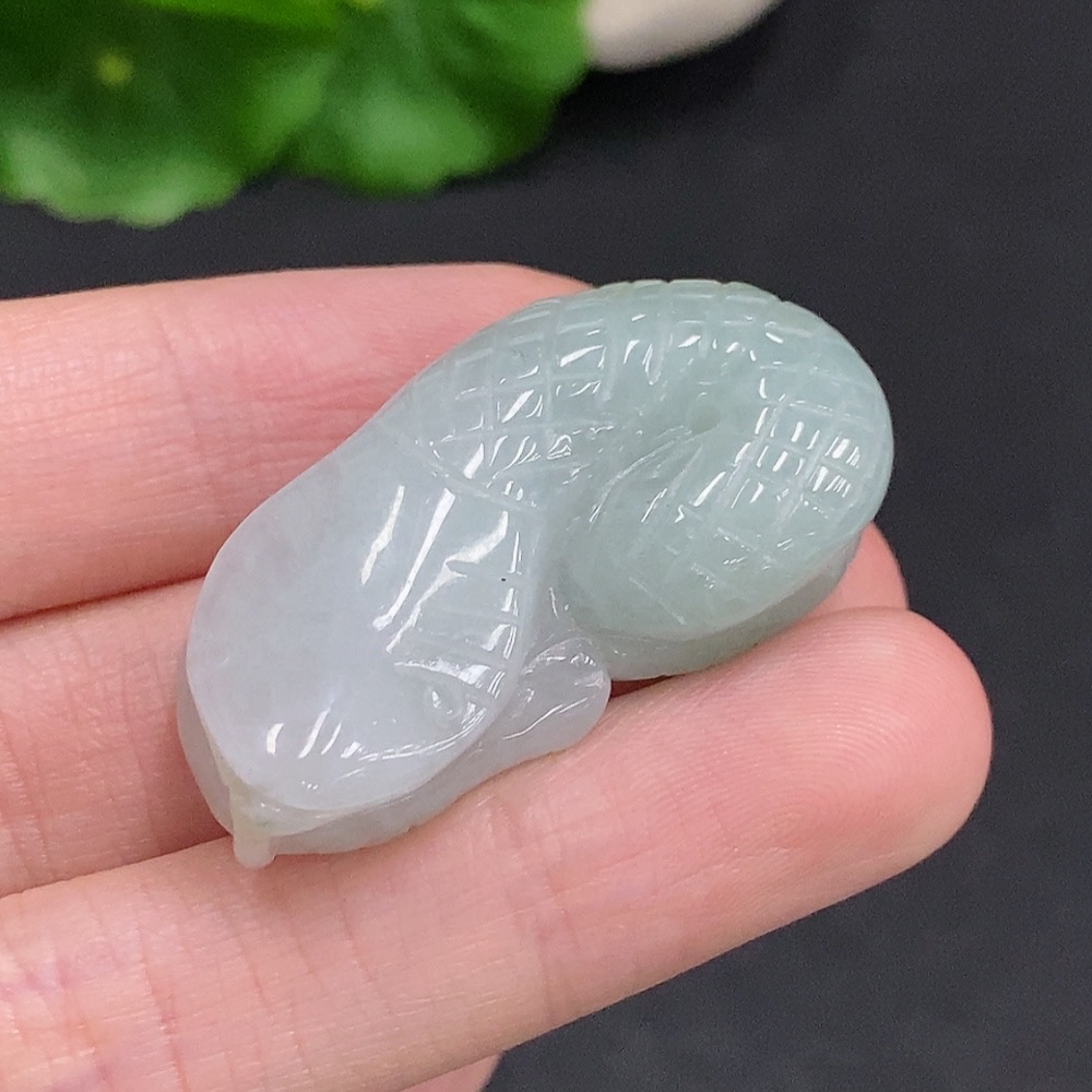 F35077925 Jadeite Flying Snake Pendant Total Weight About 17.7g