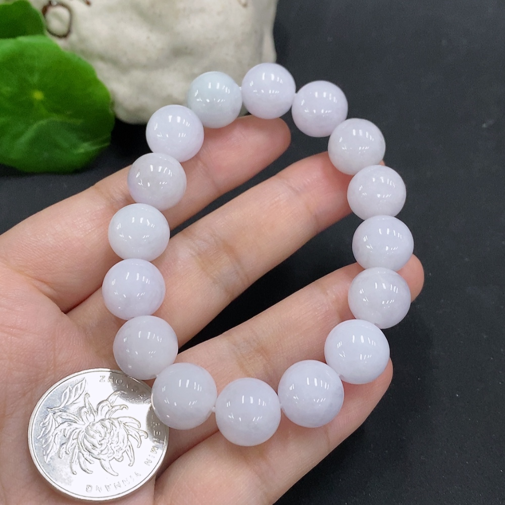 F34001142 Jadeite Beaded Necklace Approx.11.7mm Total Weight Approx.46.2g