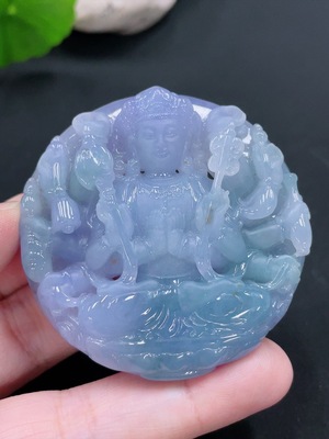 F23571662 Jadeite Guanyin Pendant Total Weight 56.337g