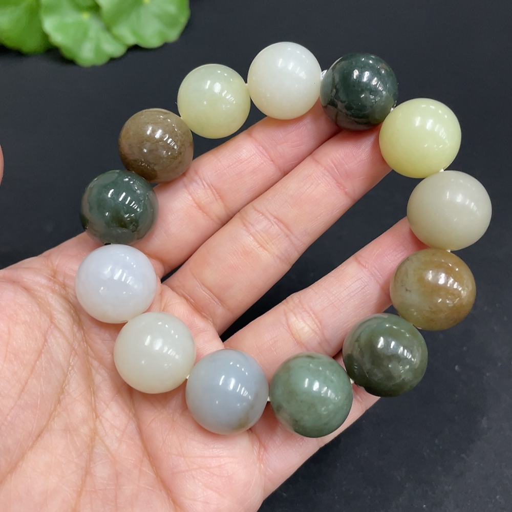 H34072204 Hetian Jade Bracelet Approx. 15.8mm Total Weight Approx. 80g