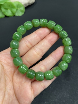 H34073612 Hetian Jade Bracelet Approx. 9.8mm Total Weight Approx. 36.4g