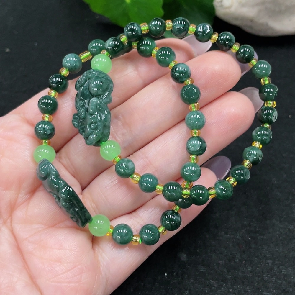 F34966293 Jadeite Bracelet Sell as a Lot (Beads Non-A)