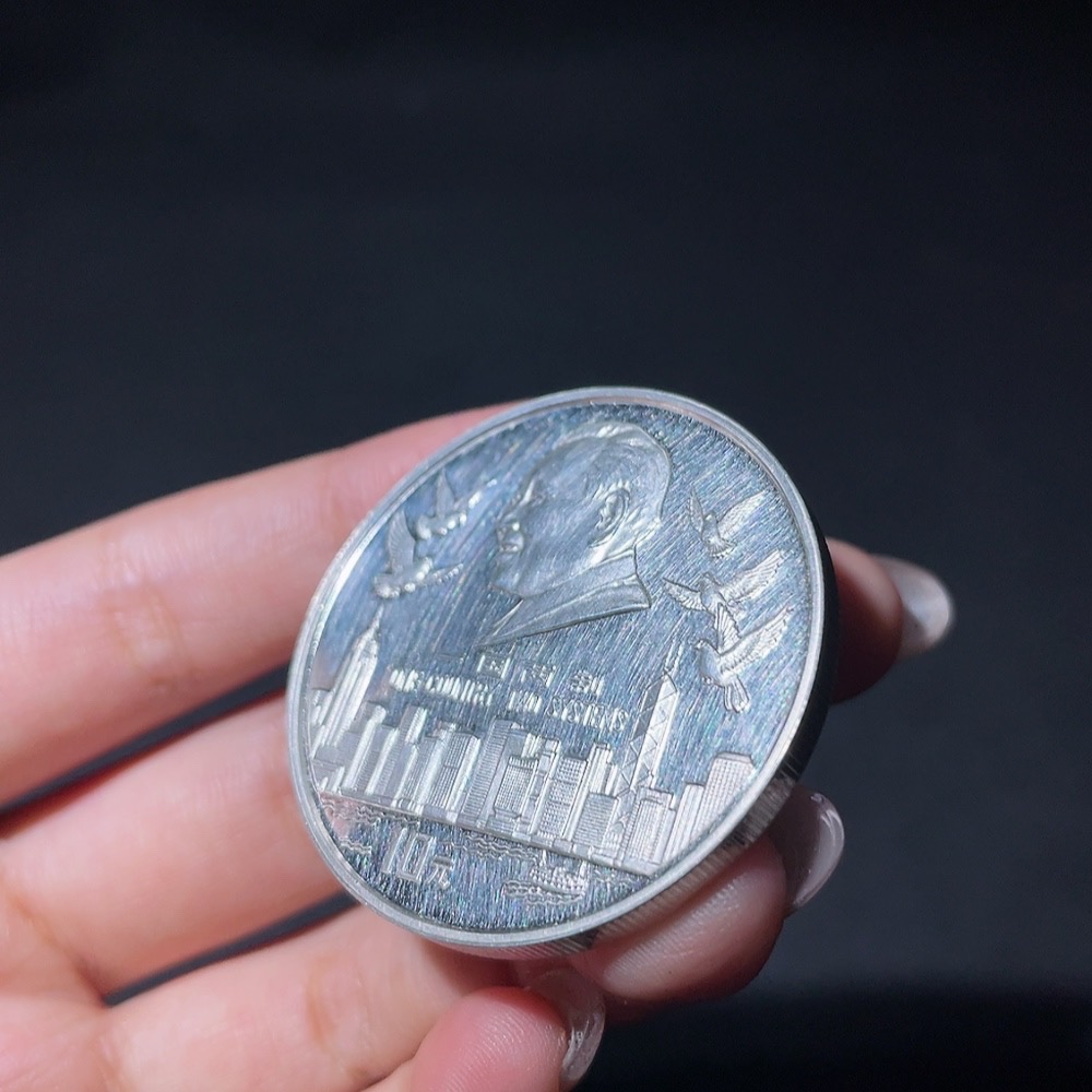 Q35098693 1995 Hong Kong Reunification First Set 1oz Proof Silver Coin Old Rare Variety Face Value 10 Yuan Pure Silver 999 Single Coin Weight 31.1g (One Ounce)