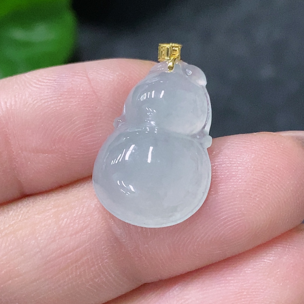 F34043626 Jadeite Pendant Gourd 18k Total Weight Approx. 2.32g