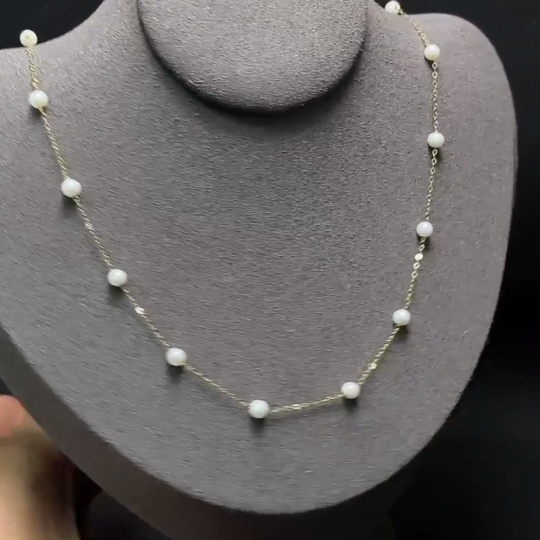 C27167805 Pearl Necklace Total Weight Approx. 1.49g Stone Size 3.6mm 18K Gold