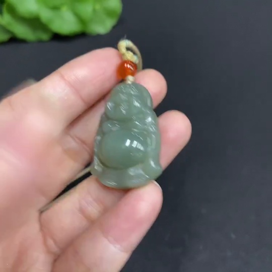 H33903123 Hetian Jade Pendant Buddha Total Weight (with rope): 11.2g