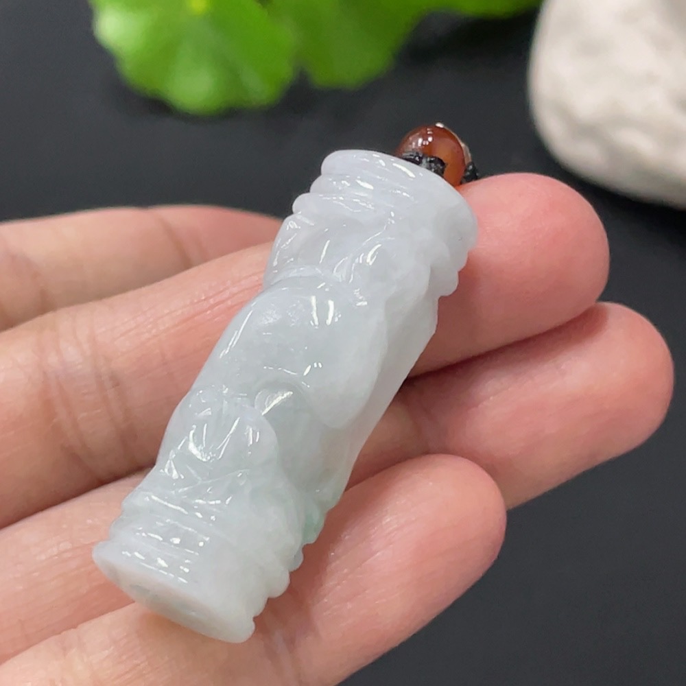 F30556823 Jadeite Pendant Total Weight Approx. 17.49g With Non-Grade A Beads