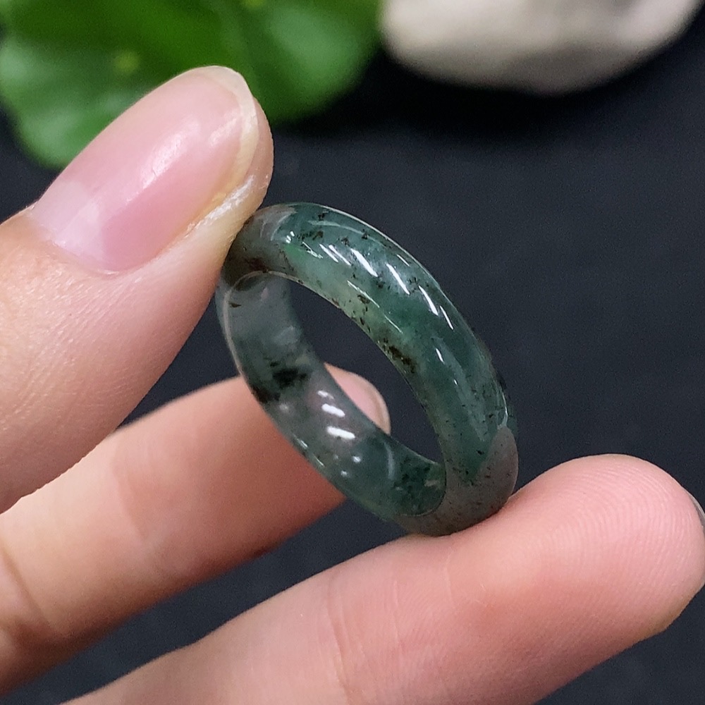 F34056702 Jadeite Ring Size 16 Total Weight Approx. 3.93g