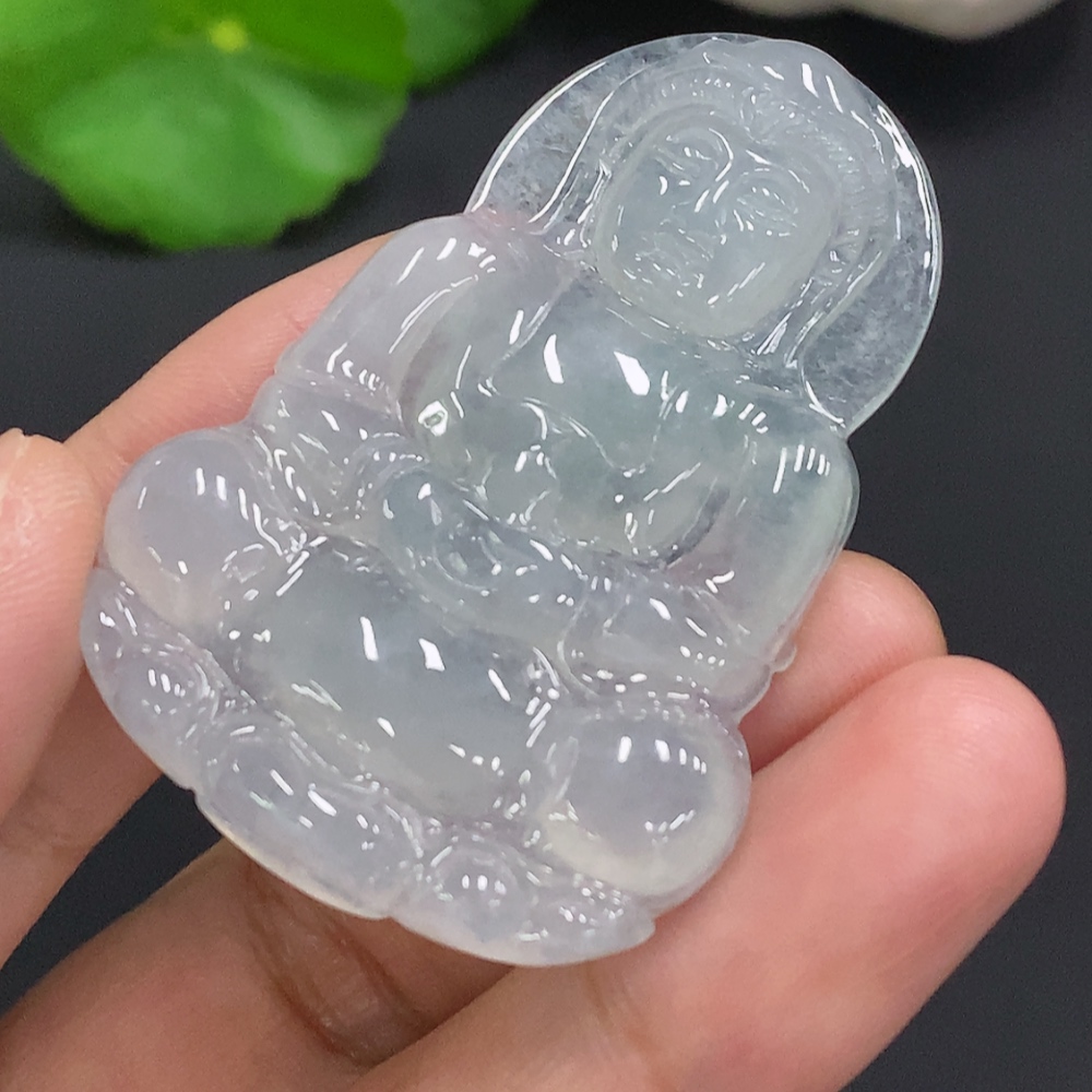 F31622672 Jadeite Guanyin Pendant Total Weight Approx.16.4g