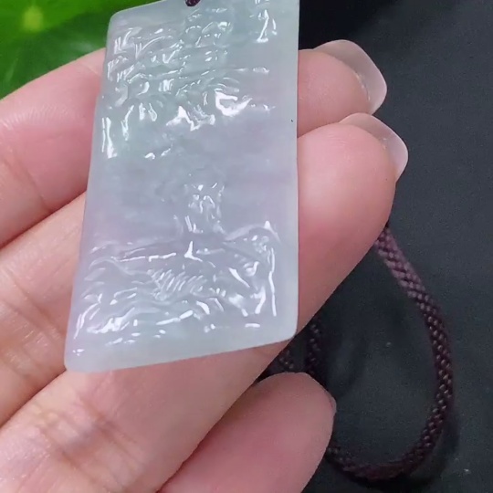 F34076169 Jadeite Pendant Enlightenment Total Weight Approx. 11g (including rope)