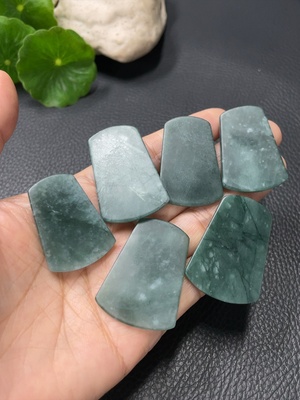 F36213203 翡翠毛货无事牌镶嵌件 货品总重约36.75g