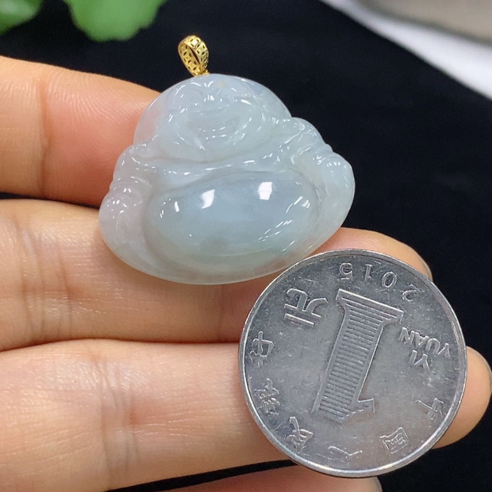F31600222 JadeiteBuddha Pendant 18k Total Weight Approx.6.69g