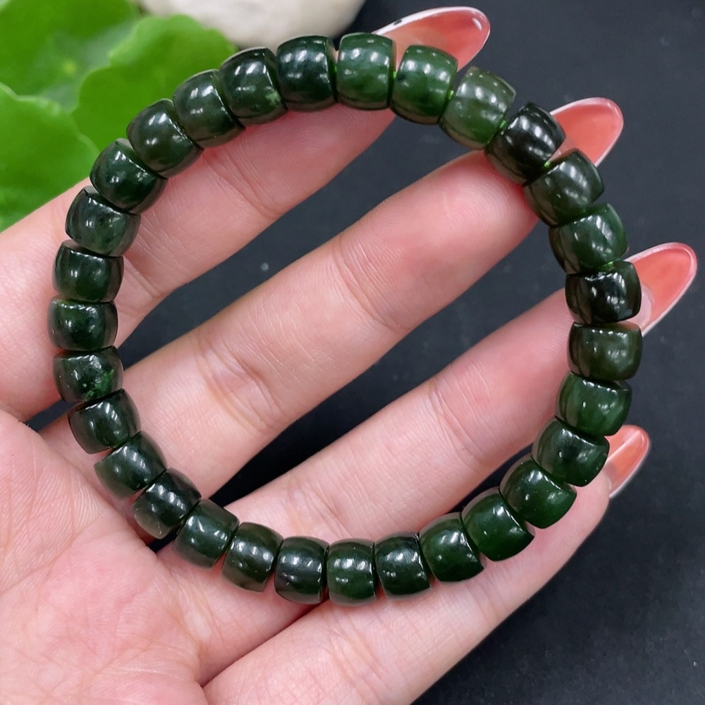 H34027401 Hetian Jade Bracelet   Approx. 7.7mm   Total Weight Approx. 23.2g