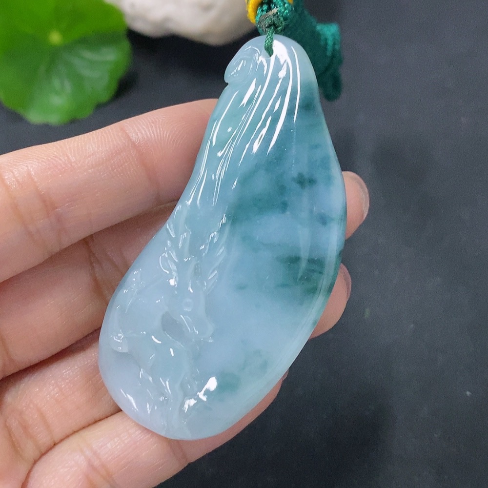 F35089720 Jadeite Pendant Plum Blossom Deer