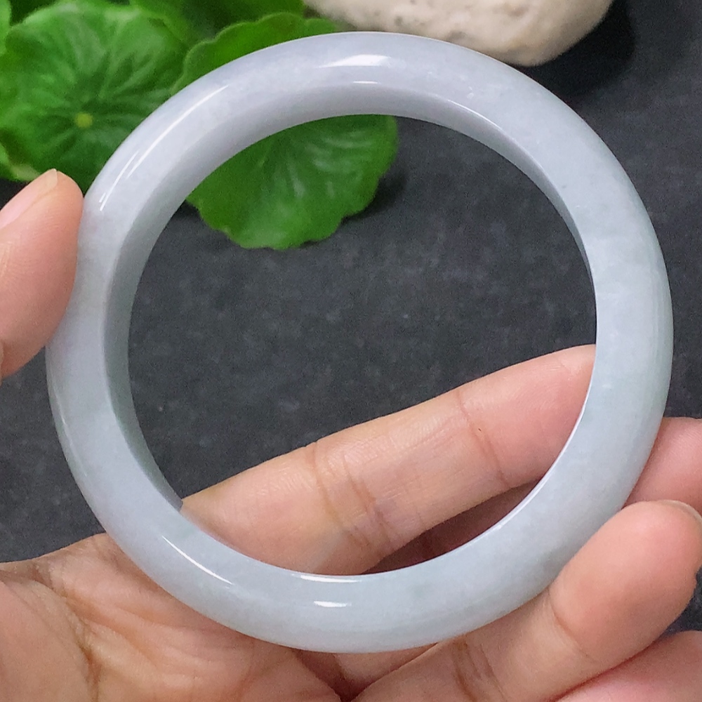 F34954055 Jadeite Round Bangle Size 56.8mm Total Weight Approx. 58.45g