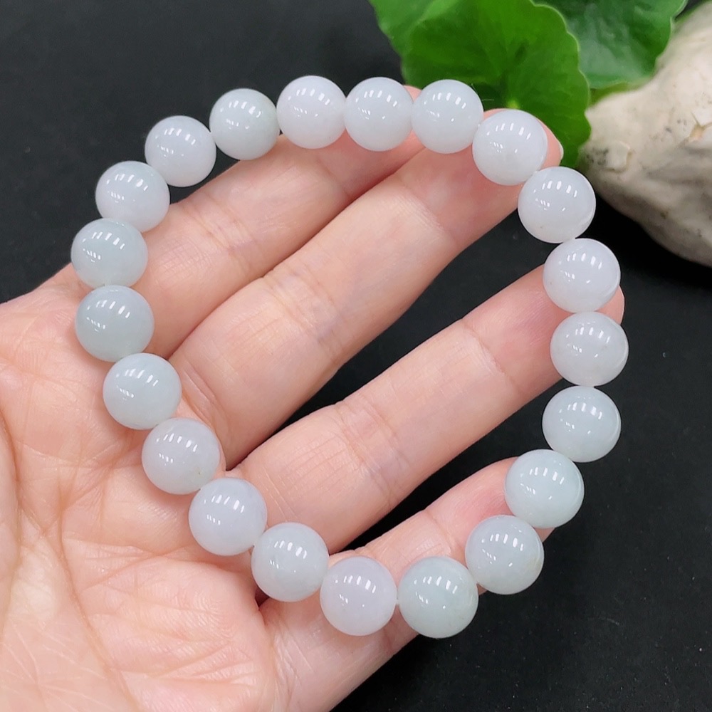 F30453686 Jadeite Beaded Bracelet Approx. 10mm Total Weight About 35g