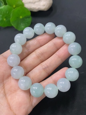 F31594408 Jadeite Beads Bracelet Approx.12.5mm Total Weight 53.42g