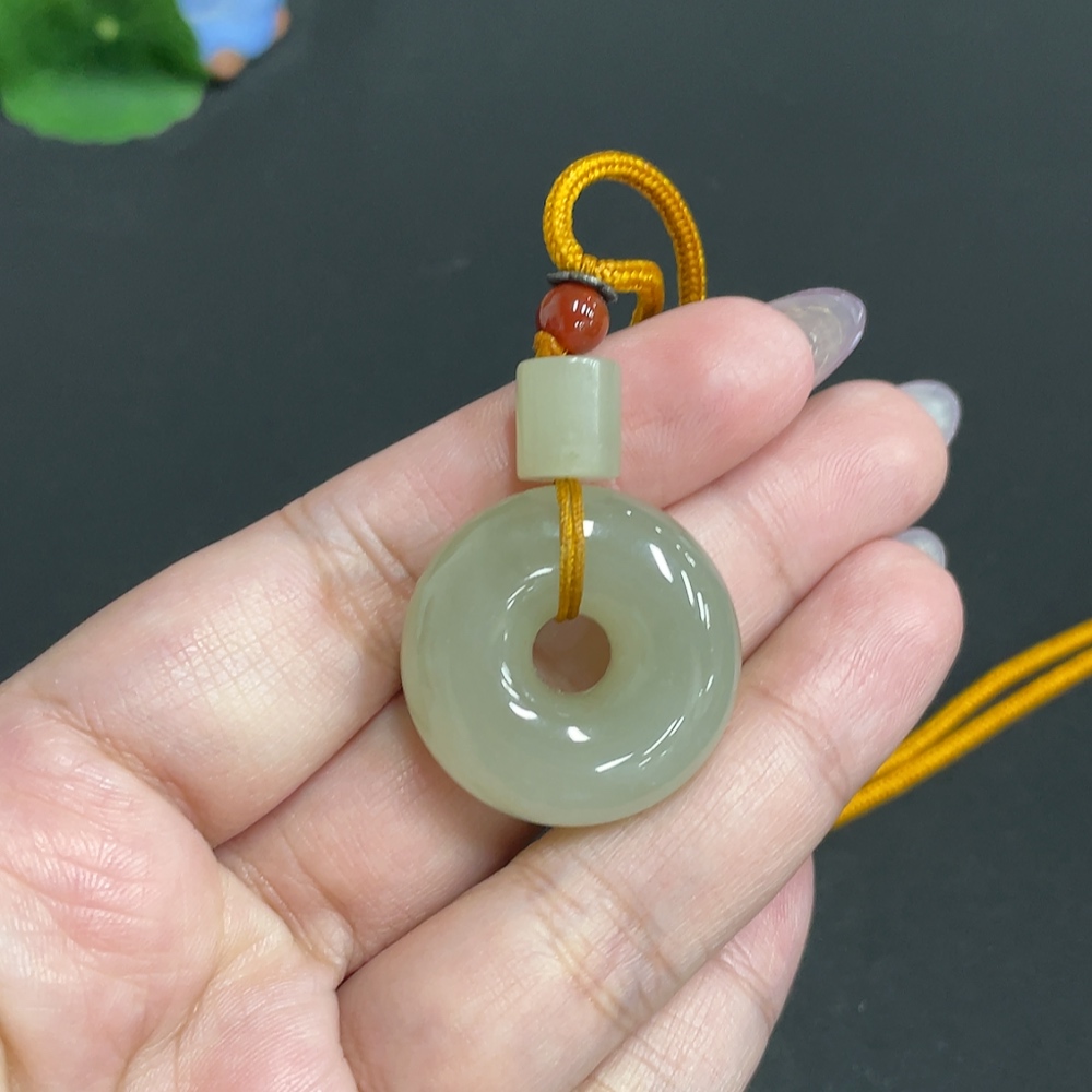 H32805446 Hetian Jade Pendant Donut