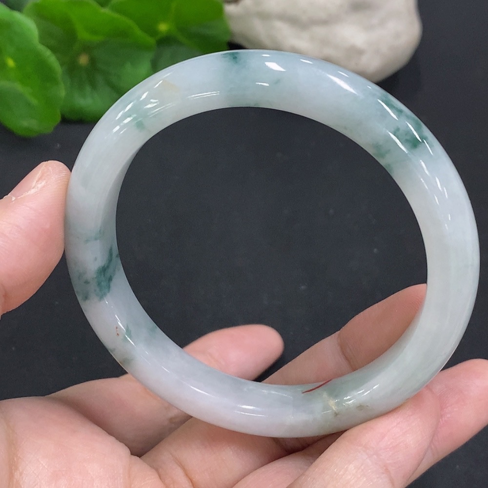 F35126207 Jadeite Round Bracelet Total Weight About 47.1g Size 57