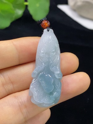 F33860871 Jadeite Cabbage Pendant Total Weight Approx. 14.35g (Including Rope Weight) With Non-Grade A Beads