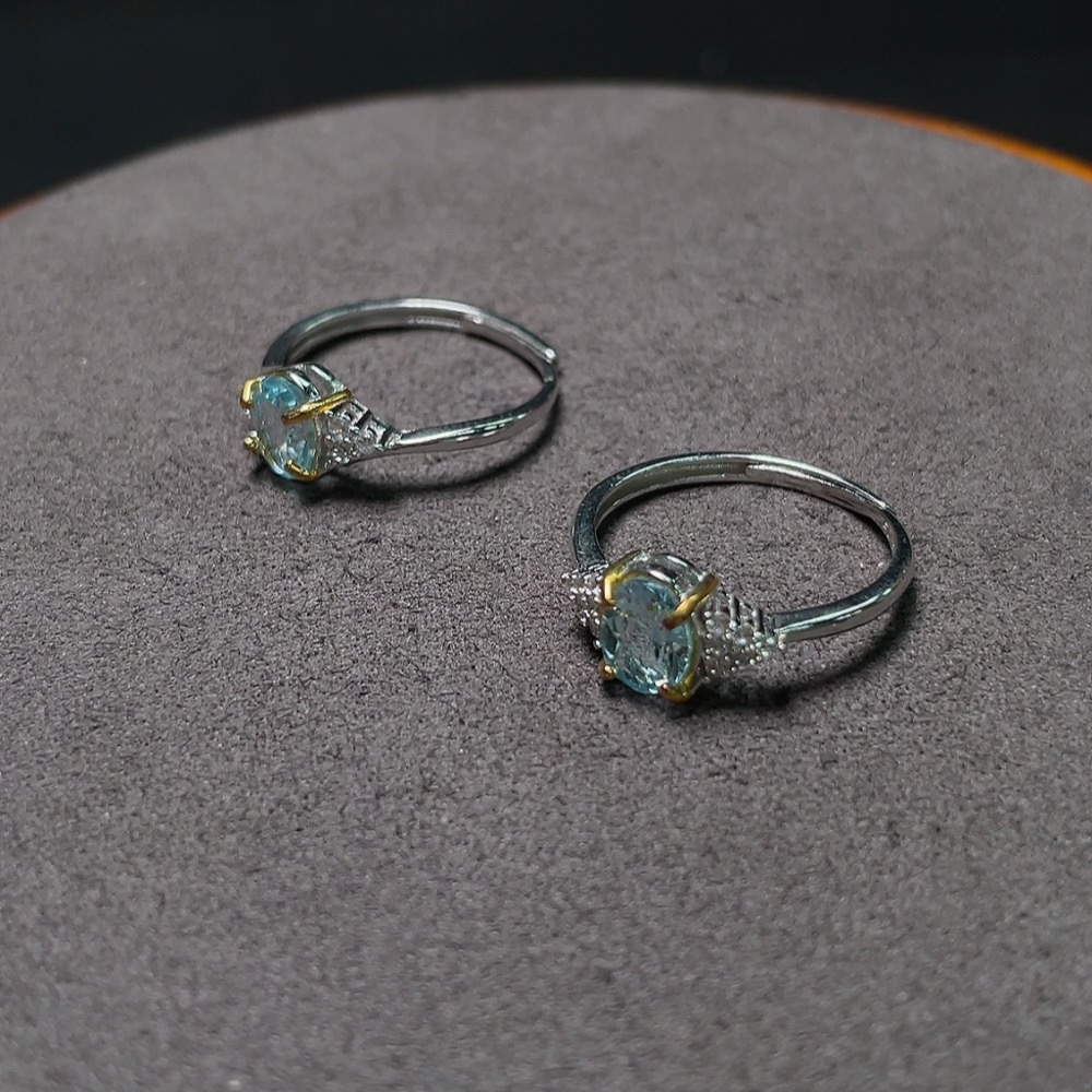 C33843432 Topaz Ring, Non-Gold, Adjustable, Color Origin Undetermined, Total Weight Approx. 3kolp3g, Sell as a Lot