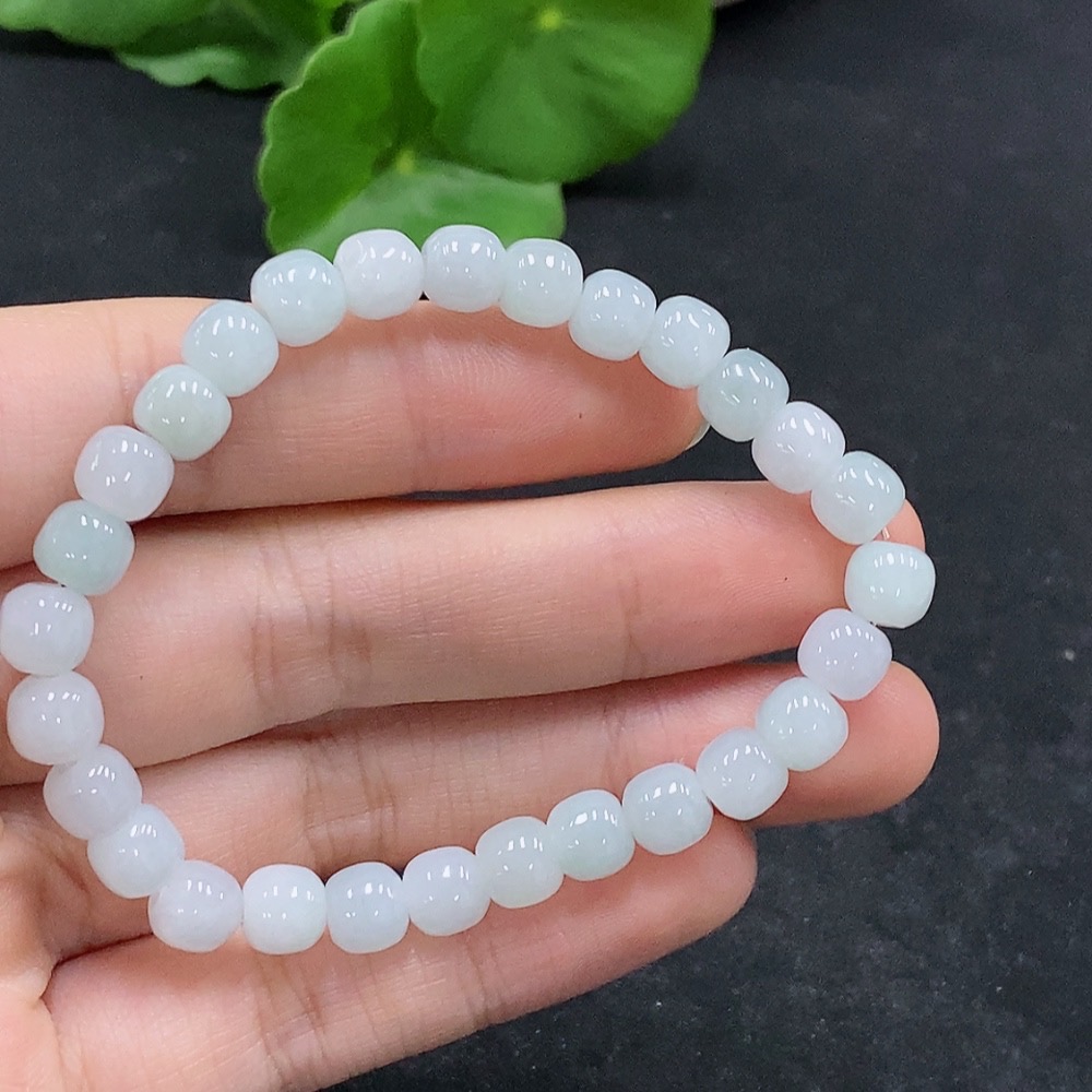 F32695133 JadeiteBeaded Bracelet Approx. 6.5mm Total Weight About 14.28g