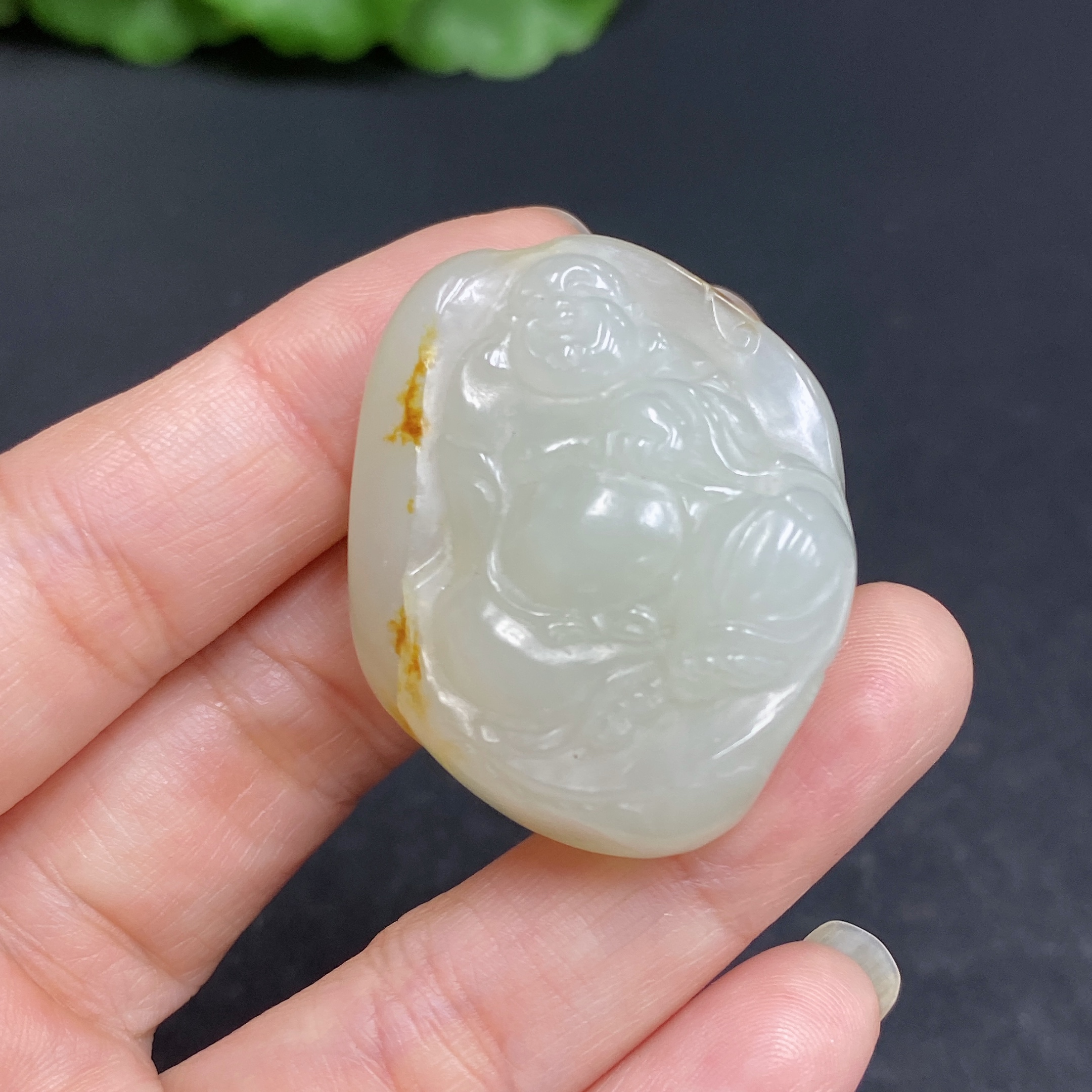 H33880223 Hetian Jade Pendant Buddha Total Weight Approx. 25.5g Undetermined Skin Color Origin