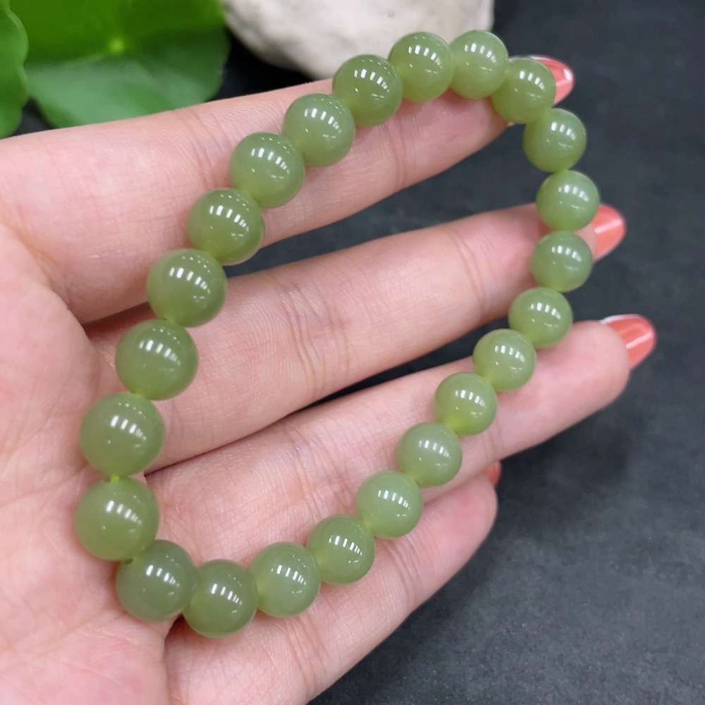 H34016611 Hetian Jade Bracelet, approx. 7.8mm, total weight about 17.8g