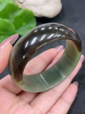H33840572 Hetian Jade Round Bracelet Size 51.1 Total Weight Approx. 56.1g