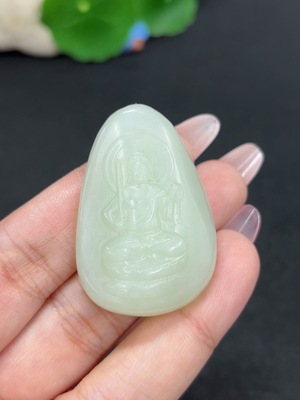 H46586815 和田玉挂件 不动明王 货品总重约22.1g