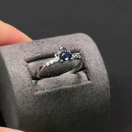 C23576481 Sapphire Ring Total Weight Approx.1.25g Non-Gold Setting
