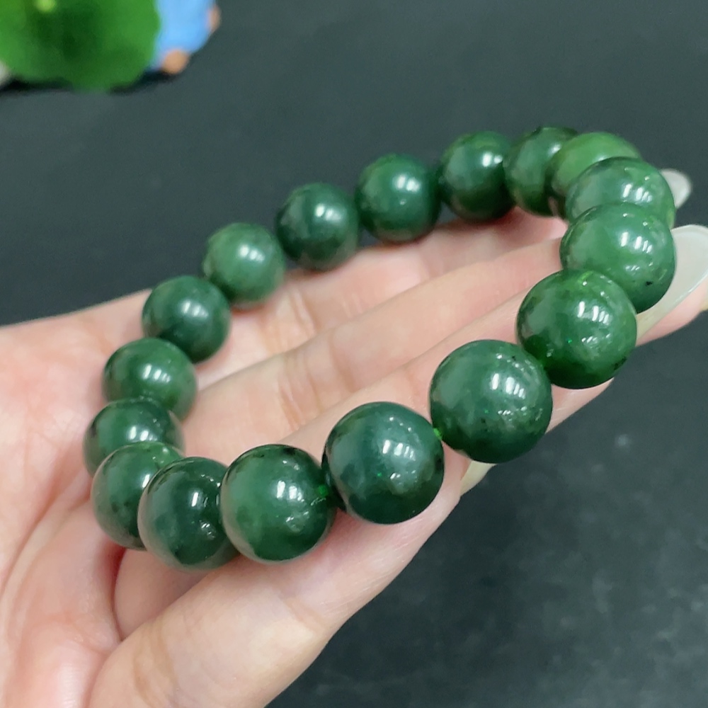 H28273457 Hetian Jade Bracelet, Approx. 11.5 mm, Total Weight Approx. 44.7g