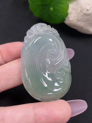 F35129658 Jadeite Ruyi Pendant Total Weight Approx. 14.5g