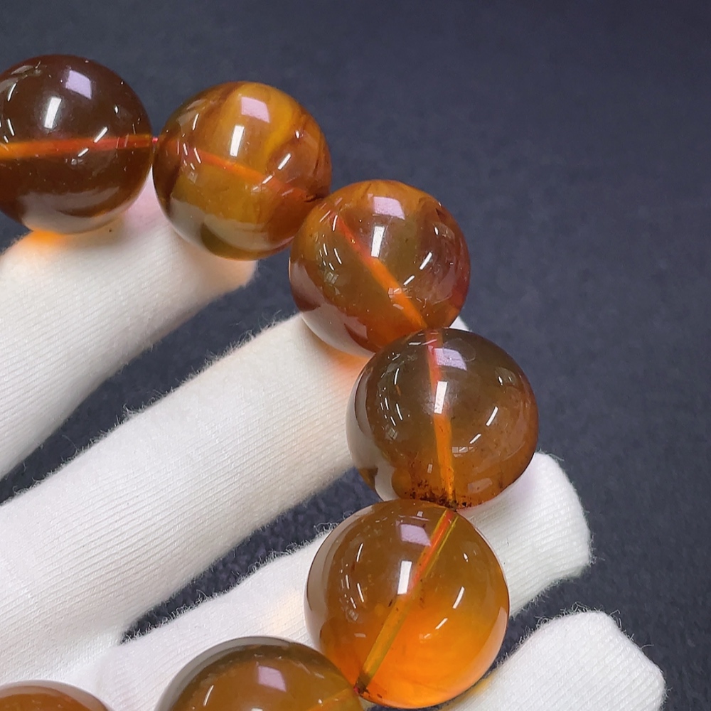 C30509006 Amber Beeswax Bracelet Total Weight Approx.66.15g Size 21.7mm