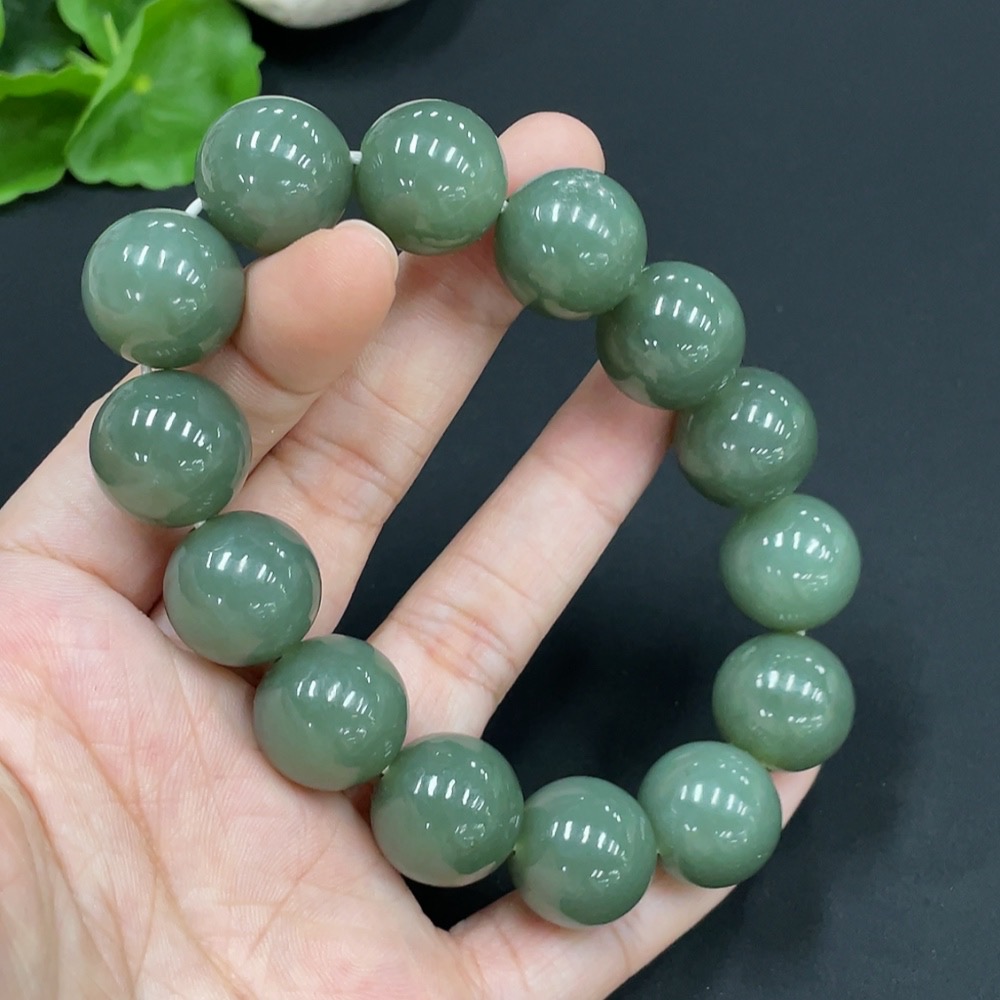 H29353871 Hetian Jade Bracelet Approx. 15.7mm Total Weight Approx. 86.5g