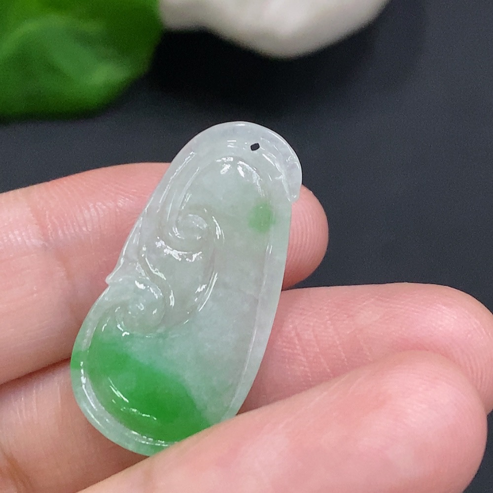 F34001338 Jadeite Ruyi Pendant Total Weight Approx. 2.2g