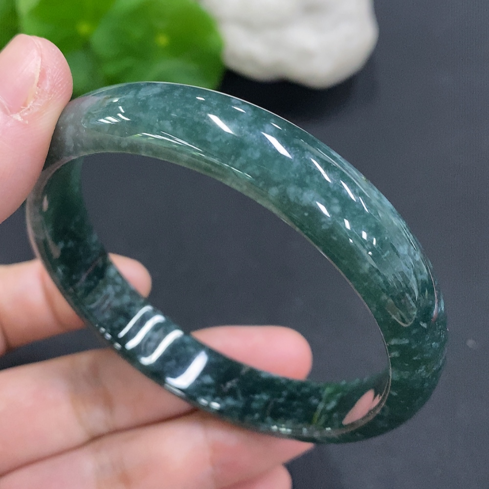 F33883316 Jadeite Round Bangle Size 58.9 Total Weight Approx. 41.7g