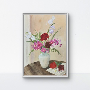 P41947889 木兰《芳华》纸面水彩 无装裱 约37*26cm